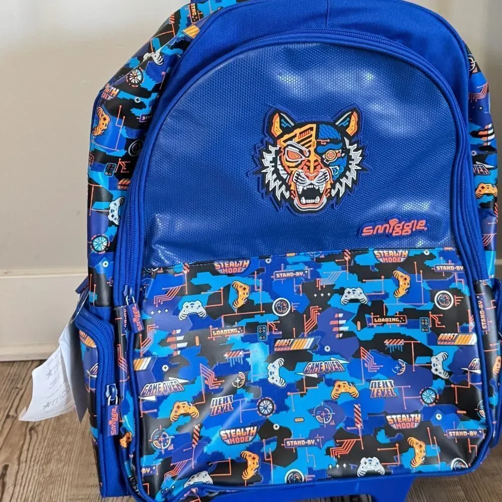 Smiggle Kids Hey There Trolley Bag Backpack, luggage travel bag
